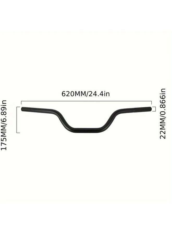 Black 7 8 Inch 22mm Motorcycle Handlebar For Honda CRF YZF KXF KLX RMZ DRZ - Image 2
